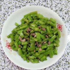 通菜梗炒肉粒